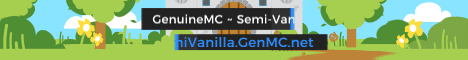 GenuineMC banner GenuineMC Minecraft server banner