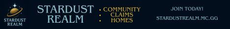 Stardust Realm banner Stardust Realm Minecraft server banner