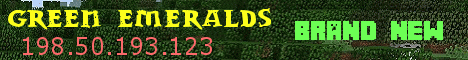 Green Emeralds banner Green Emeralds Minecraft server banner