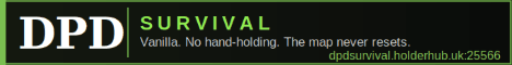 DPD Survival banner DPD Survival Minecraft server banner