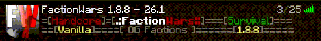 FactionWars banner FactionWars Minecraft server banner