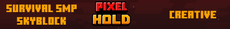 Pixel Hold banner Pixel Hold Minecraft server banner