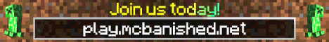 mcBanished banner mcBanished Minecraft server banner