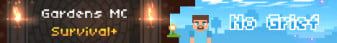 Gardens MC banner Gardens MC Minecraft server banner