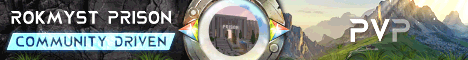 Rokmyst Prison banner Rokmyst Prison Minecraft server banner