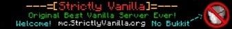 Strictly Vanilla banner Strictly Vanilla Minecraft server banner
