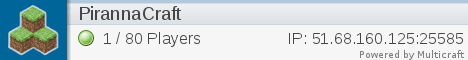 PirannaCraft banner PirannaCraft Minecraft server banner