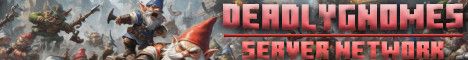 DeadlyGnomes Server Network banner DeadlyGnomes Server Network Minecraft server banner