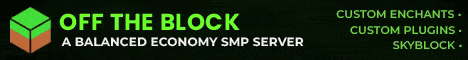 Off The Block banner Off The Block Minecraft server banner