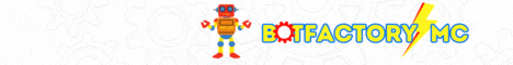 BotFactoryMc banner BotFactoryMc Minecraft server banner