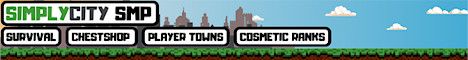 SimplyCity SMP banner SimplyCity SMP Minecraft server banner