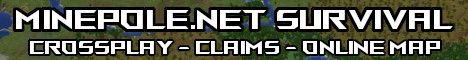 Minepole.net Survival banner Minepole.net Survival Minecraft server banner