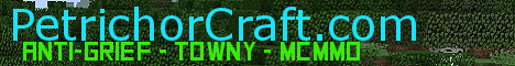 PetrichorCraft banner PetrichorCraft Minecraft server banner