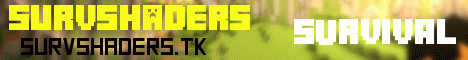 SurvShaders banner SurvShaders Minecraft server banner