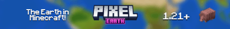 Pixel Earth banner Pixel Earth Minecraft server banner