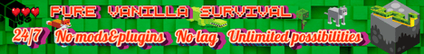 Vanilla banner Vanilla Minecraft server banner