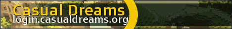 Casual Dreams banner Casual Dreams Minecraft server banner