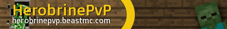 Herobrine PVP banner Herobrine PVP Minecraft server banner