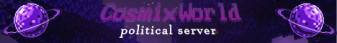 Cosmix World banner Cosmix World Minecraft server banner