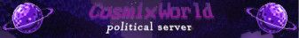 Cosmix World banner Cosmix World Minecraft server banner
