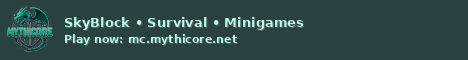 MythiCore banner MythiCore Minecraft server banner