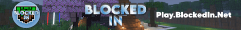 Blocked In SMP banner Blocked In SMP Minecraft server banner