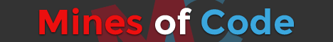 Mines of Code banner Mines of Code Minecraft server banner