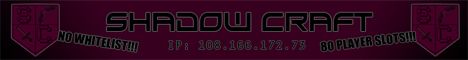 ShadowCraft banner ShadowCraft Minecraft server banner