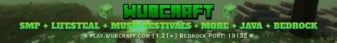Wubcraft banner Wubcraft Minecraft server banner