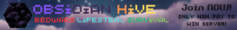 ObsidianHive banner ObsidianHive Minecraft server banner