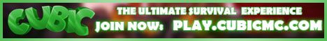 CubicMC banner CubicMC Minecraft server banner