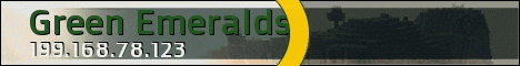 Green Emeralds banner Green Emeralds Minecraft server banner