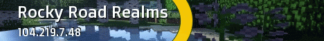 Rocky Road Realms banner Rocky Road Realms Minecraft server banner