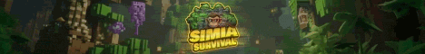 Simia Survival banner Simia Survival Minecraft server banner
