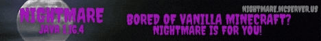 Nightmare banner Nightmare Minecraft server banner