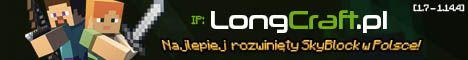 LongCraft.pl SkyBlock banner LongCraft.pl SkyBlock Minecraft server banner