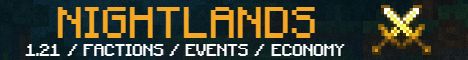 NightLands banner NightLands Minecraft server banner