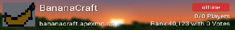 BananaCraft banner BananaCraft Minecraft server banner