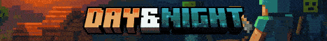 Day and Night banner Day and Night Minecraft server banner