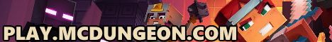 McDungeon banner McDungeon Minecraft server banner