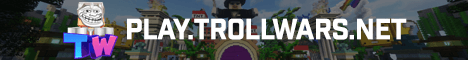 TrollWars banner TrollWars Minecraft server banner