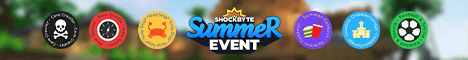 Shockbyte Summer Event 2022 banner Shockbyte Summer Event 2022 Minecraft server banner
