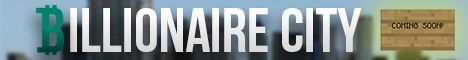 Billionaire City banner Billionaire City Minecraft server banner