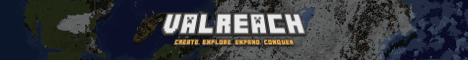 World of New Valreach banner World of New Valreach Minecraft server banner