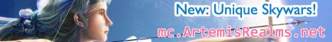 Artemis Realms banner Artemis Realms Minecraft server banner
