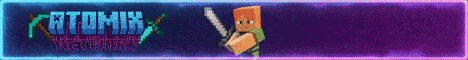 Atomix Network banner Atomix Network Minecraft server banner