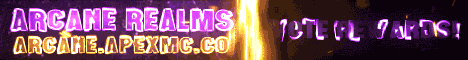 Arcane Realms banner Arcane Realms Minecraft server banner