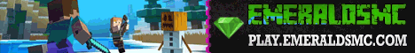 EmeraldsMC banner EmeraldsMC Minecraft server banner