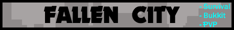 Fallen City banner Fallen City Minecraft server banner