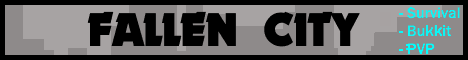 Fallen City banner Fallen City Minecraft server banner
